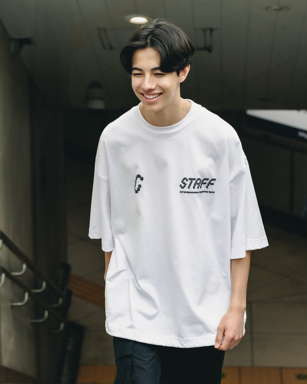 CLESSTE / Staff T-Shirt With Drawstrings (White)