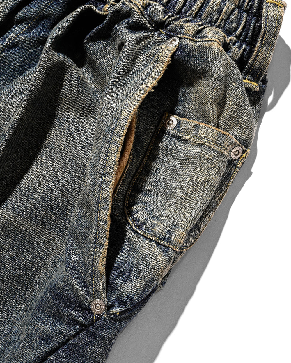 CLESSTE / Vintage Dyed Selvedge Denim Massive Twisted Pants (Vintage Indigo)