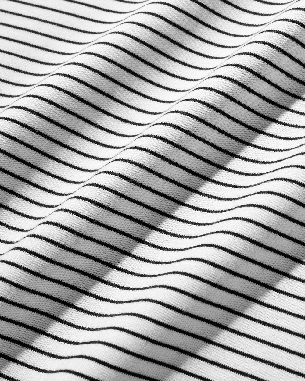 CLESSTE / 'C' Striped Massive T-Shirt With Drawstrings (White x Black)