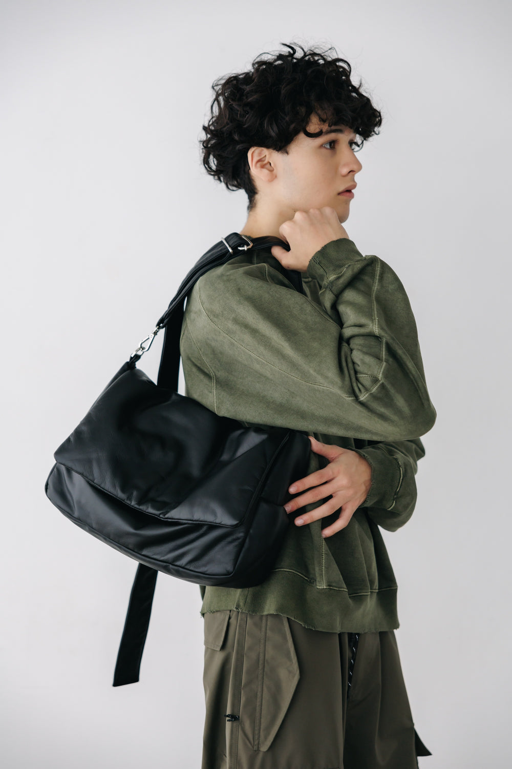 CLESSTE / Leather Padded Flap Holiday Bag