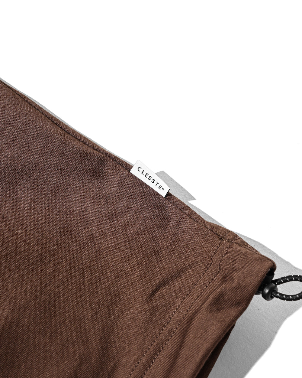 CLESSTE / Bubble Logo Print Massive T-Shirt With Drawstrings (Brown)