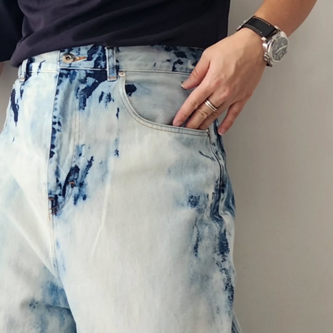 DISCOVERED / Bleach Denim Pants (Indigo)