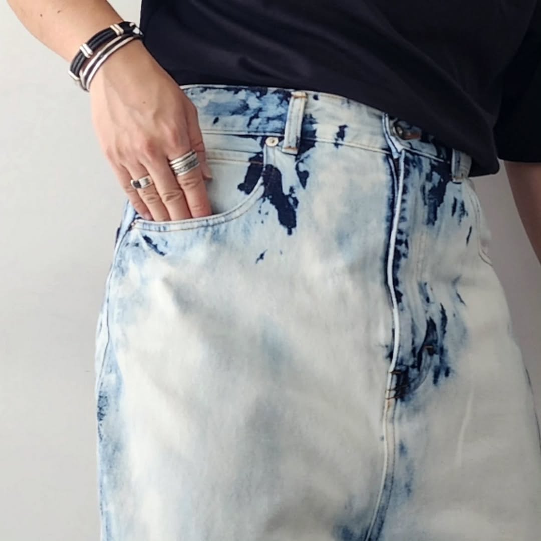 DISCOVERED / Bleach Denim Pants (Indigo)