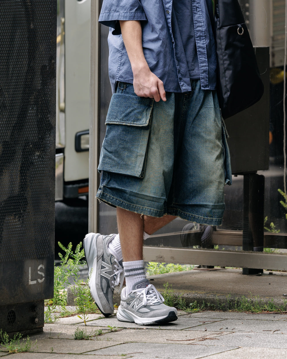 CLESSTE / Vintage Dyed Selvedge Denim City Military Half Pants (Vintage Indigo)