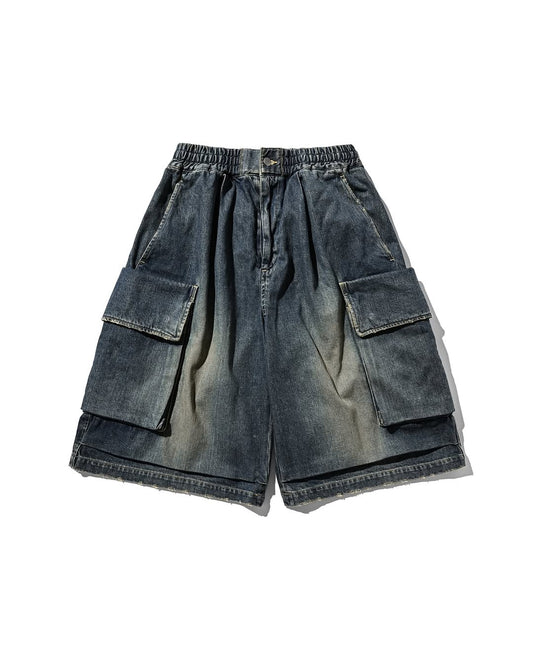 CLESSTE / Vintage Dyed Selvedge Denim City Military Half Pants (Vintage Indigo)