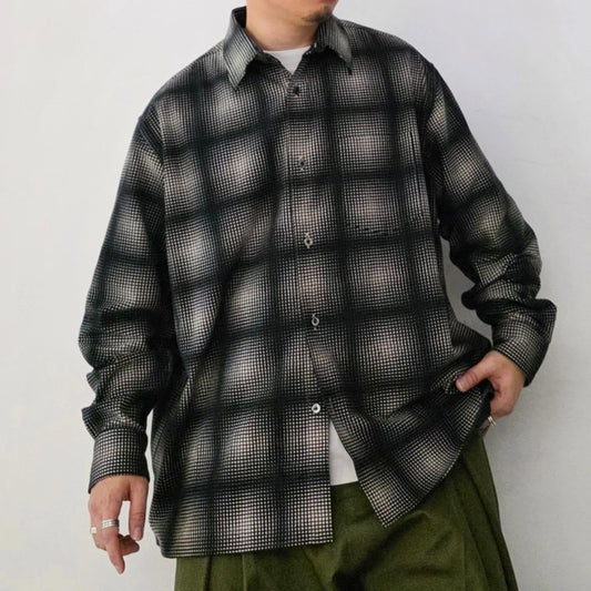 REVERBERATE / Flannel Shirt (Black x White)
