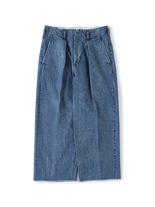 SABY / Tuck Baggy Type 2 - Stripe Denim Splash Vintage Wash