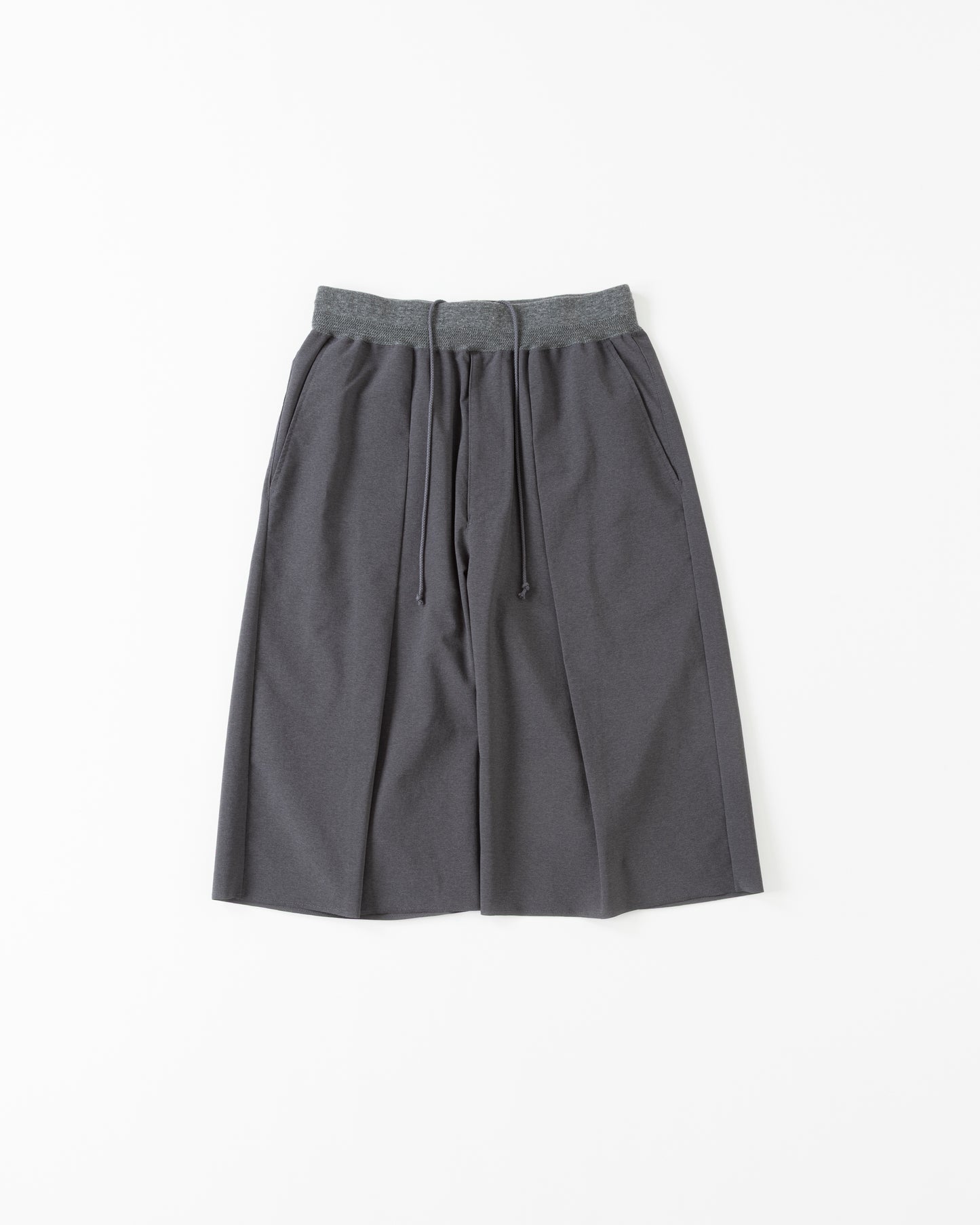 SABY / Rib Tuck Baggy Pants - Hi Count Tricot Jersey FAB - (Charcoal)