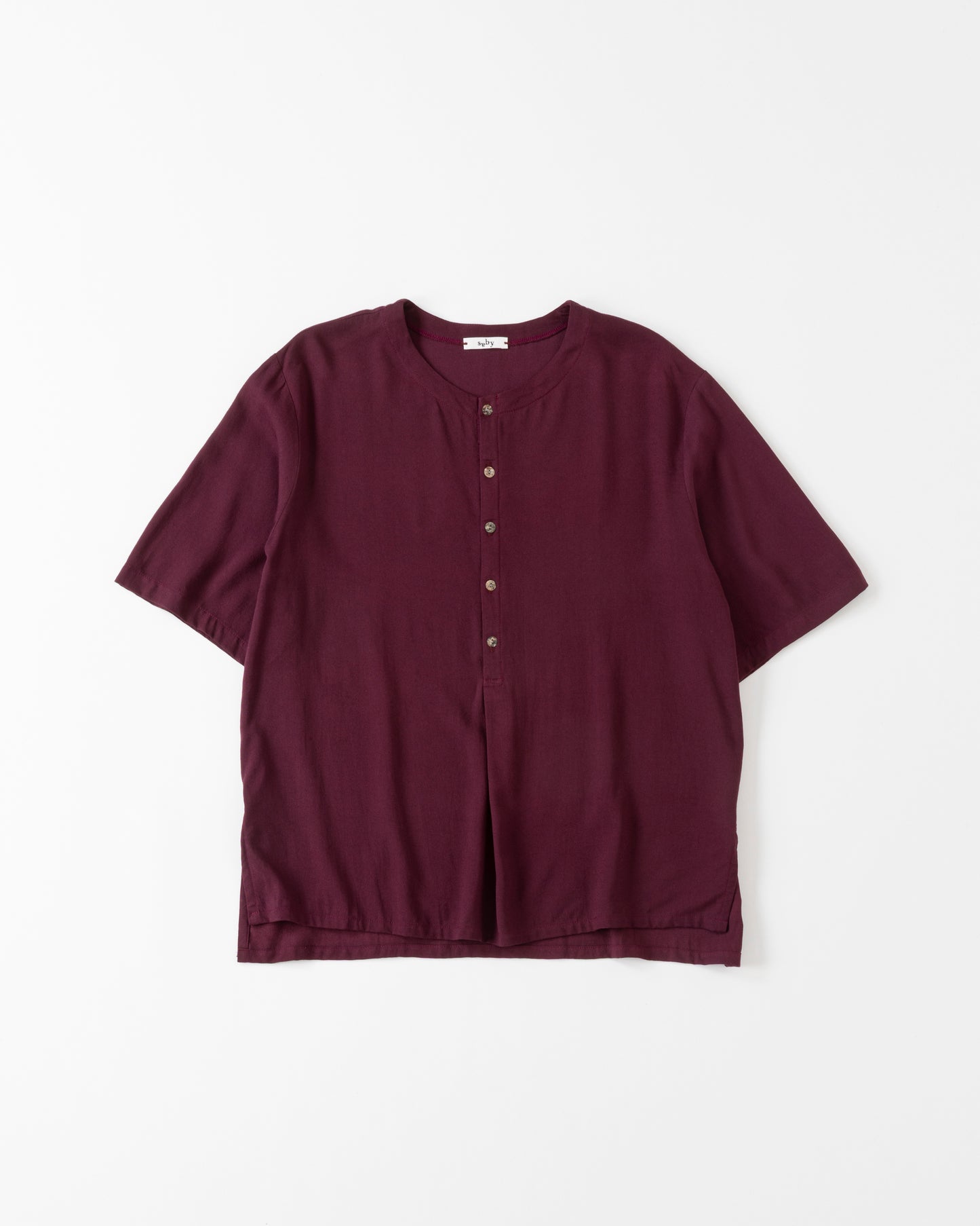 SABY / Bamboo Amuzen H-N Shirts (Burgundy)