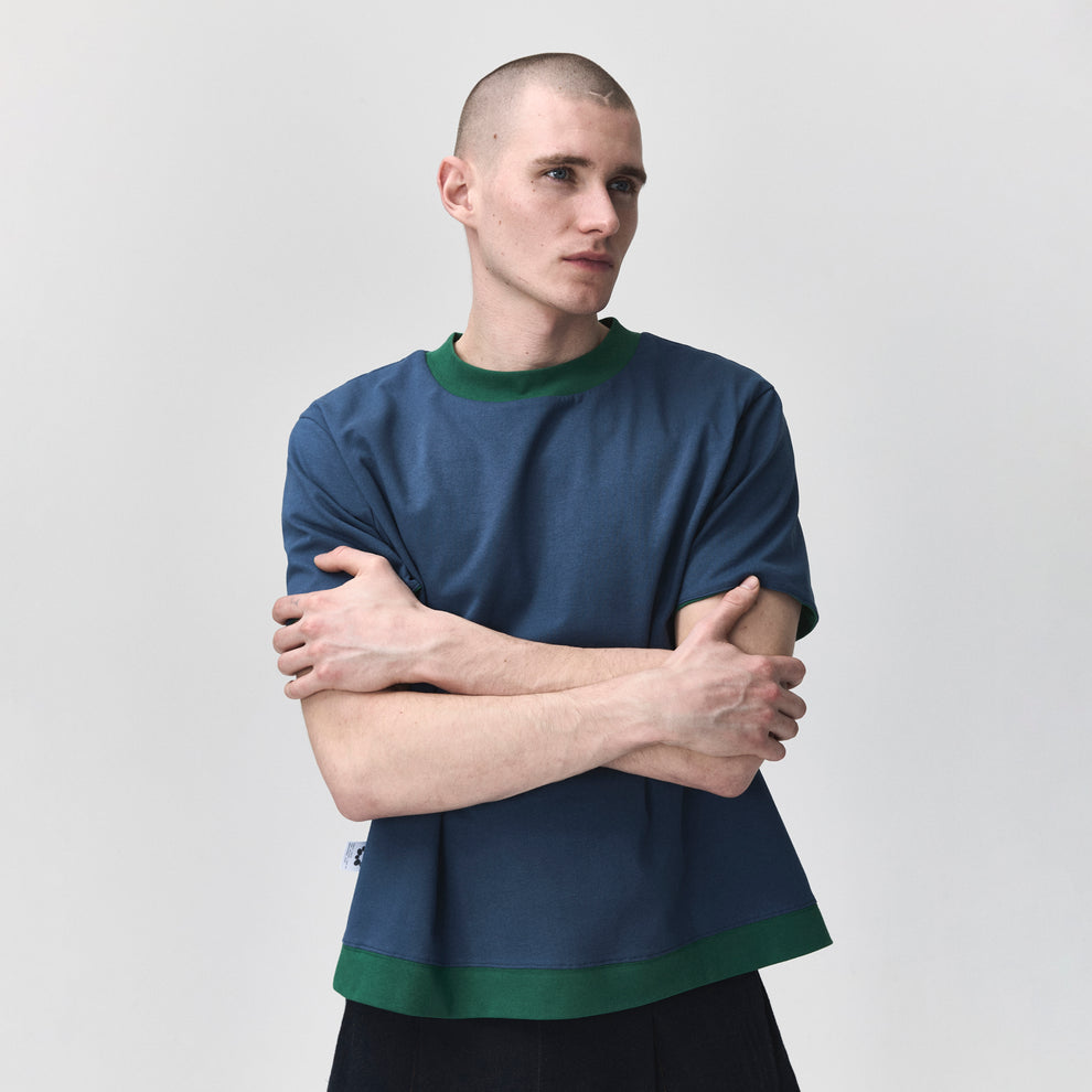 GANDER / Reversible Tee Green/Blue