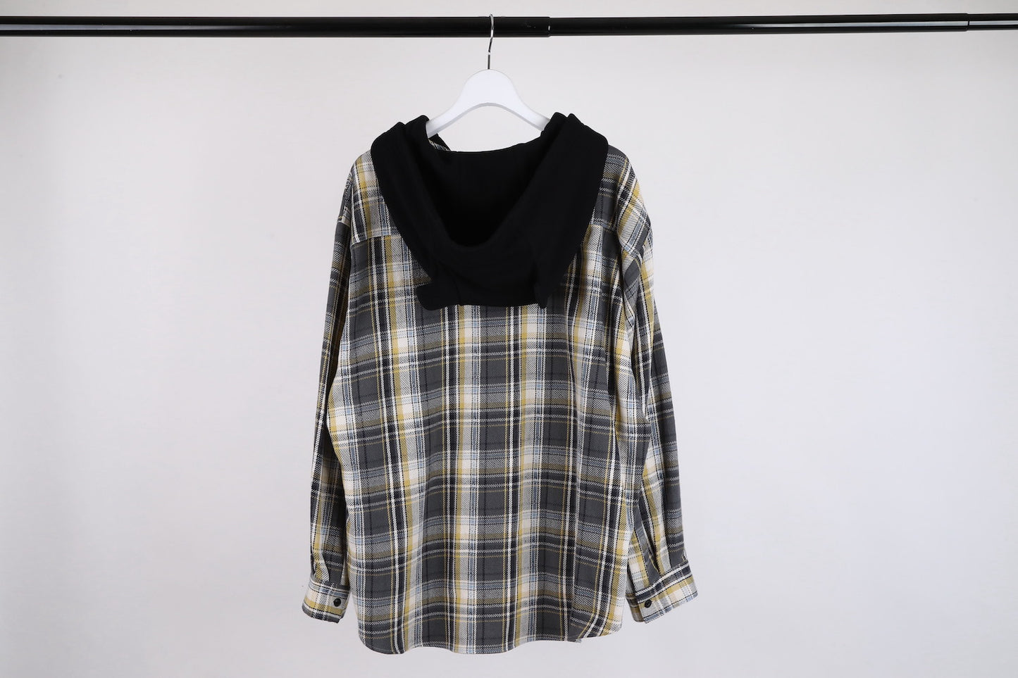 DISCOVERED / Devil's Hoodie Check Shirt (Black)