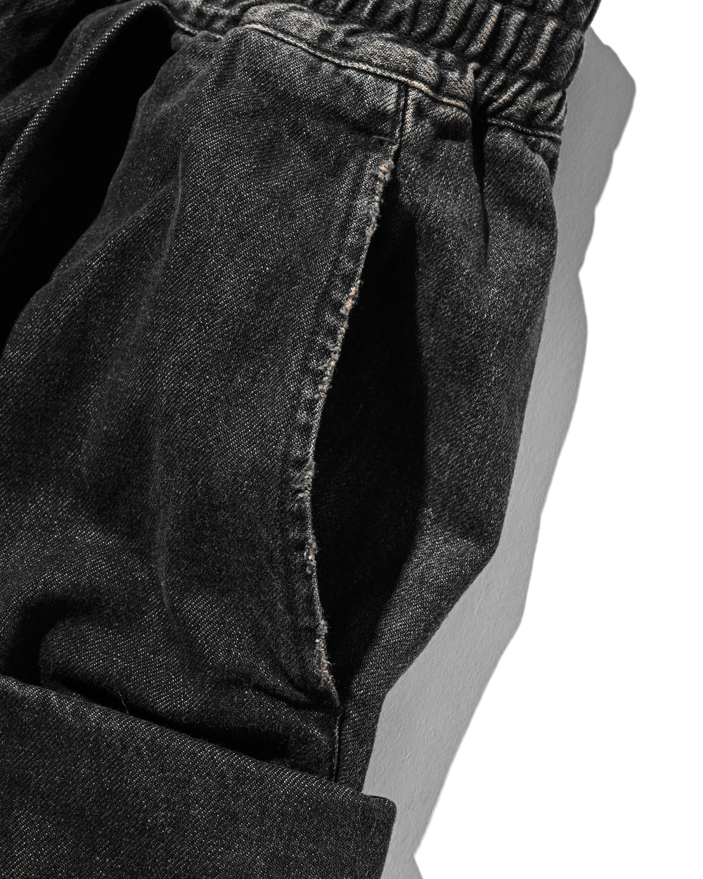 CLESSTE / Vintage Dyed Selvedge Denim City Military Half Pants (Vintage Black)