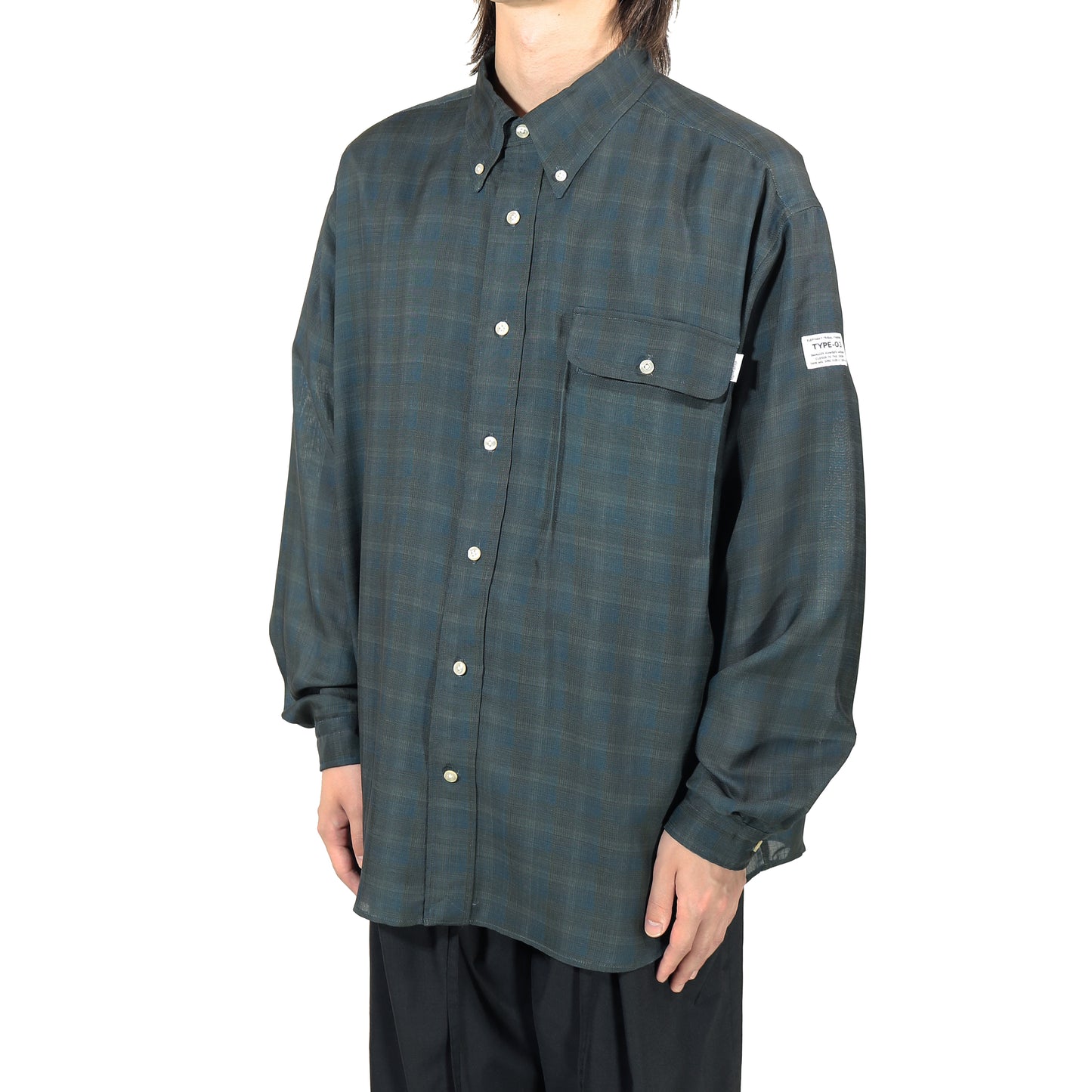 ELEPHANT TRIBAL FABRICS / On The Way Check Shirt (Mid Night)