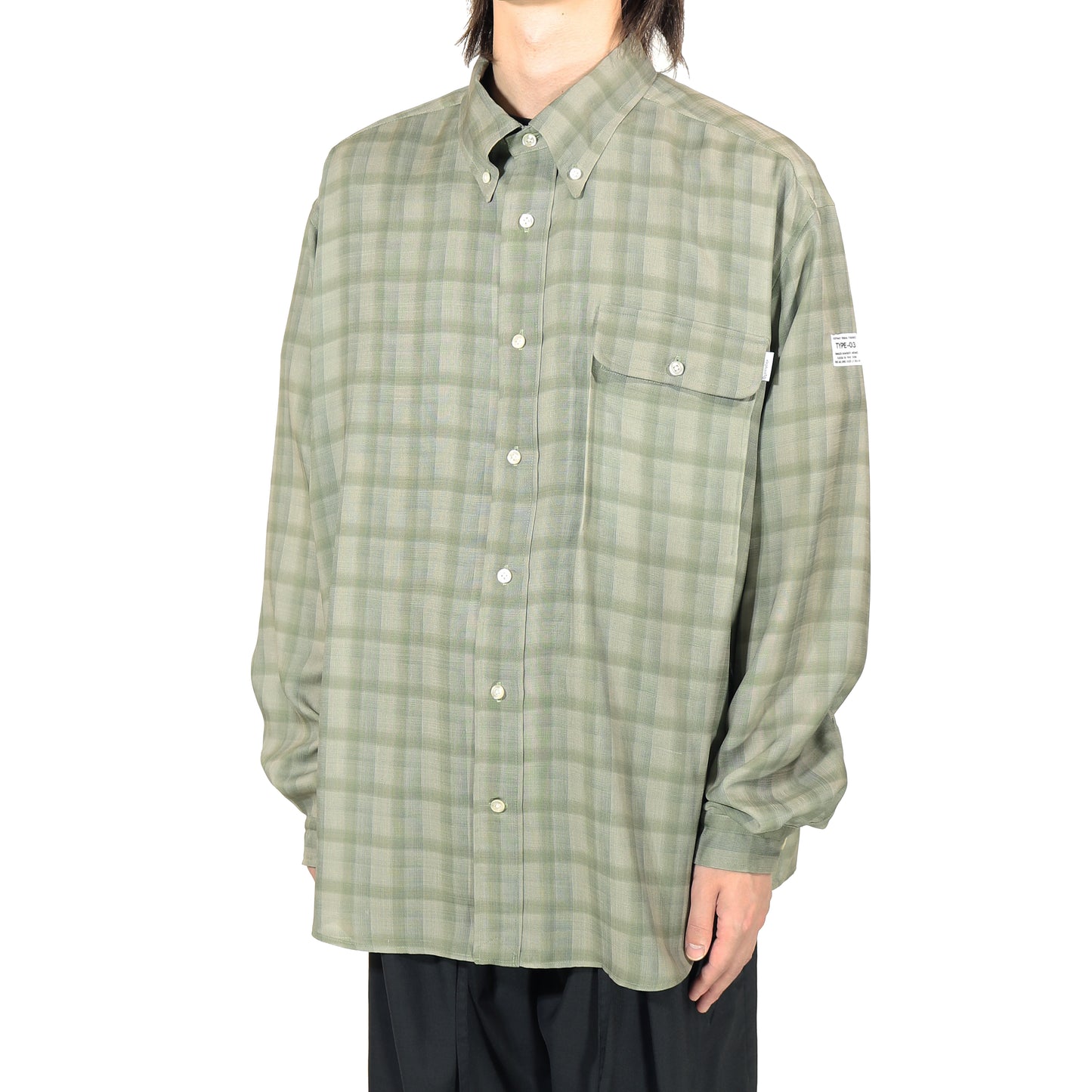 ELEPHANT TRIBAL FABRICS / On The Way Check Shirt (Morning Mist)