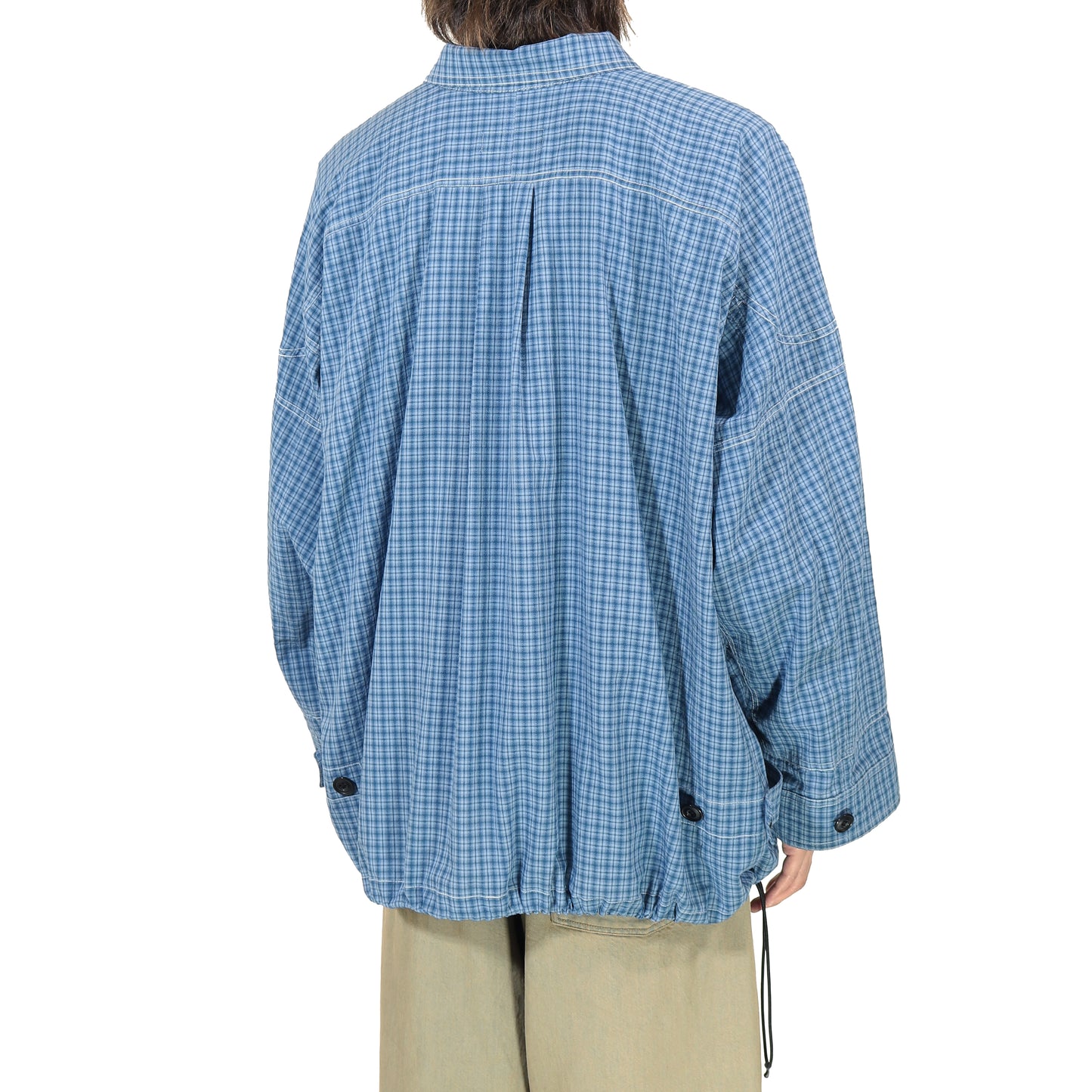 ELEPHANT TRIBAL FABRICS / M35 Hockey Check Shirt (Blue)
