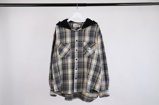 DISCOVERED / Devil's Hoodie Check Shirt (Black)