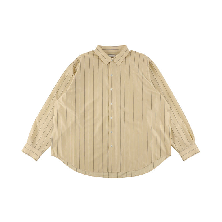 KANEMASA PHIL / 46G Atmosphere Stripe Shirt (Beige Navy)