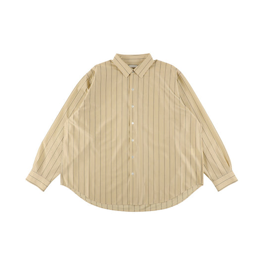 KANEMASA PHIL / 46G Atmosphere Stripe Shirt (Beige Navy)