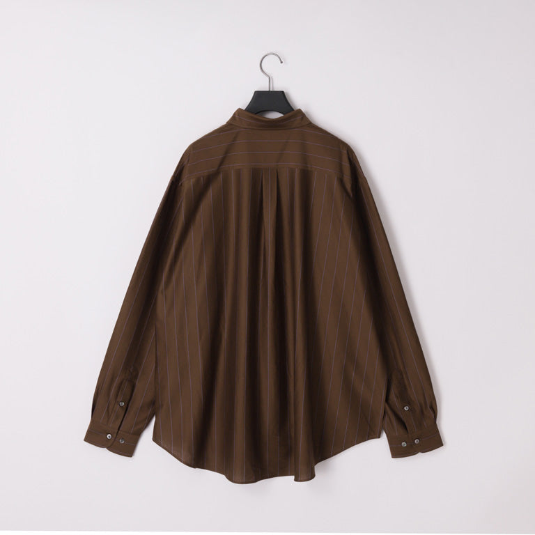 KANEMASA PHIL / 46G Atmosphere Stripe Shirt (Brown Blue)
