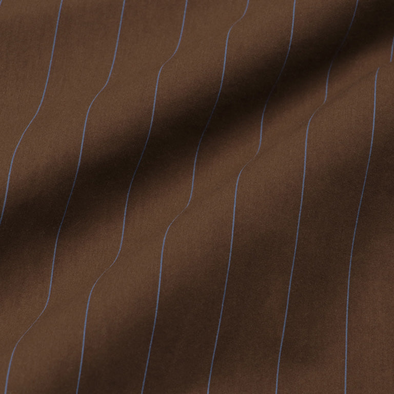 KANEMASA PHIL / 46G Atmosphere Stripe Shirt (Brown Blue)