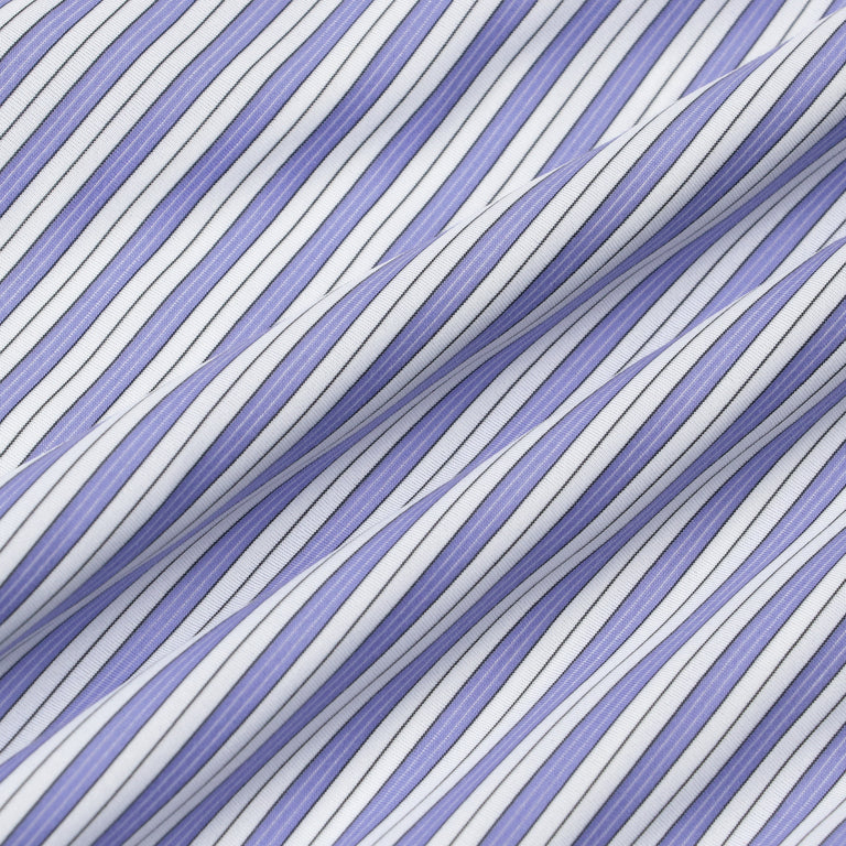 KANEMASA PHIL / 46G Atmosphere Stripe Shirt (Sax Black)