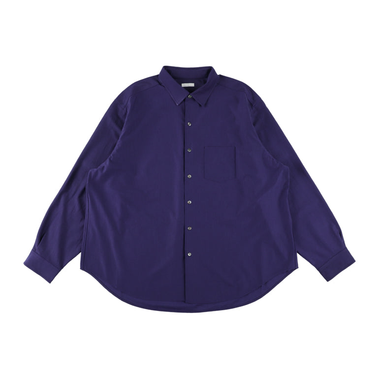 KANEMASA PHIL / 36G Wool Atmosphere Shirt (Purple Navy)