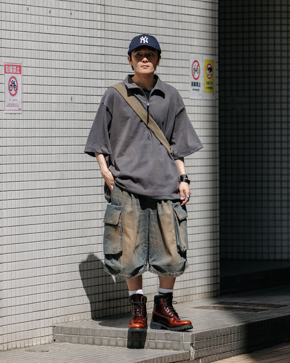 CLESSTE / City S/S Half Zip Shirt