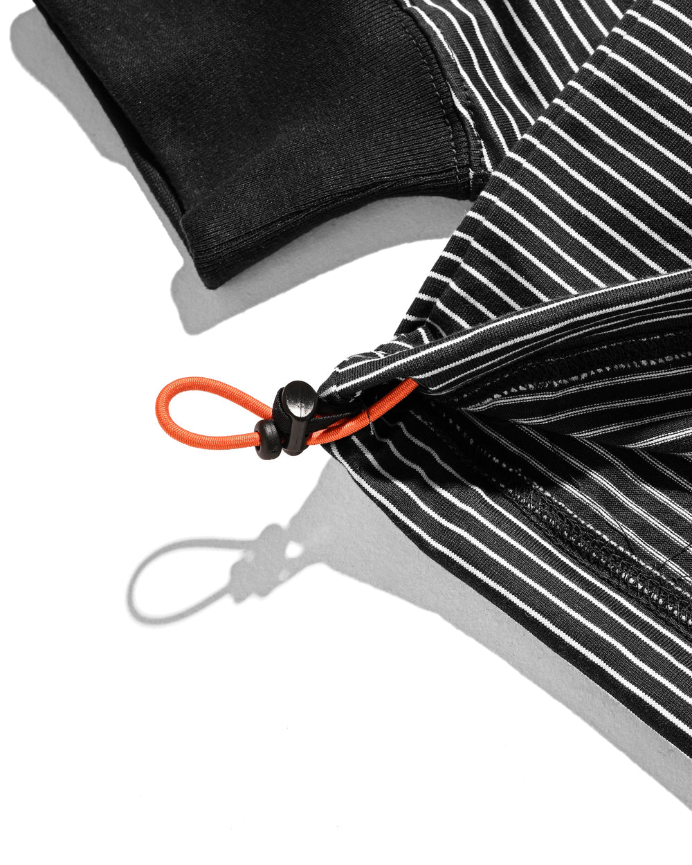 CLESSTE / 'C x Concept' Striped L/S T-Shirt With Drawstrings (Black x White)