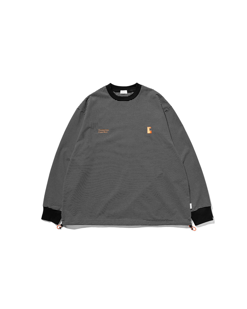 CLESSTE / 'C x Concept' Striped L/S T-Shirt With Drawstrings (Black x White)