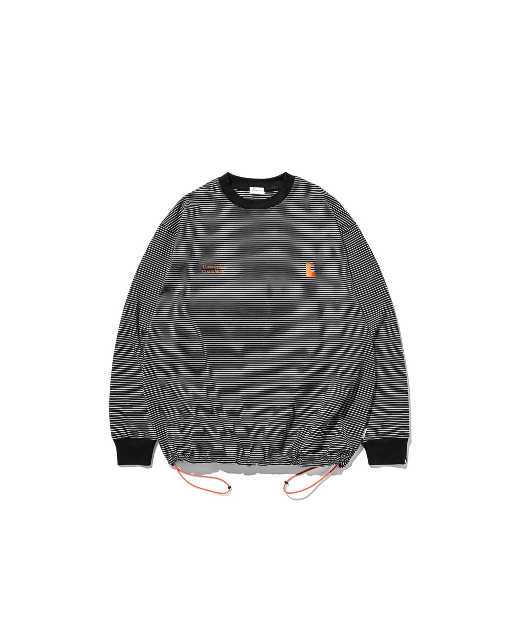CLESSTE / 'C x Concept' Striped L/S T-Shirt With Drawstrings (Black x White)