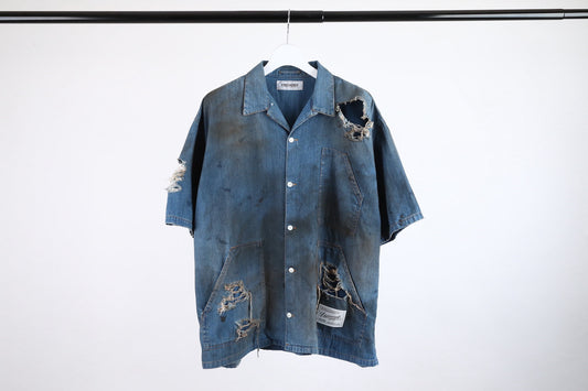 DISCOVERED / Short Sleeve Denim Shirts (Indigo)