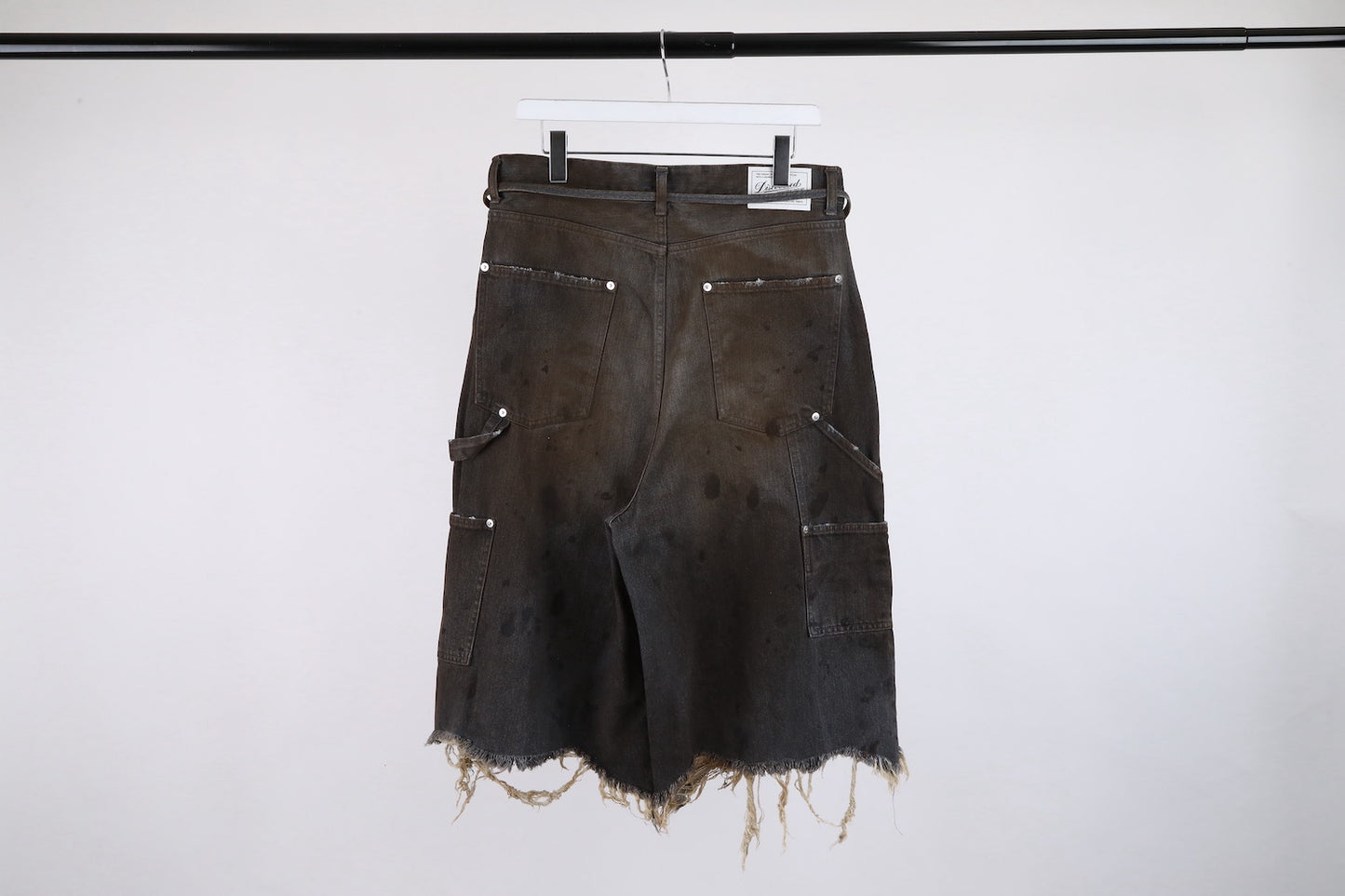 DISCOVERED / Double Knee Denim Shorts (Black)