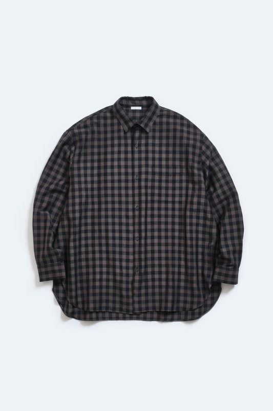 BLANC YM / Silk Plaid Wide Shirts