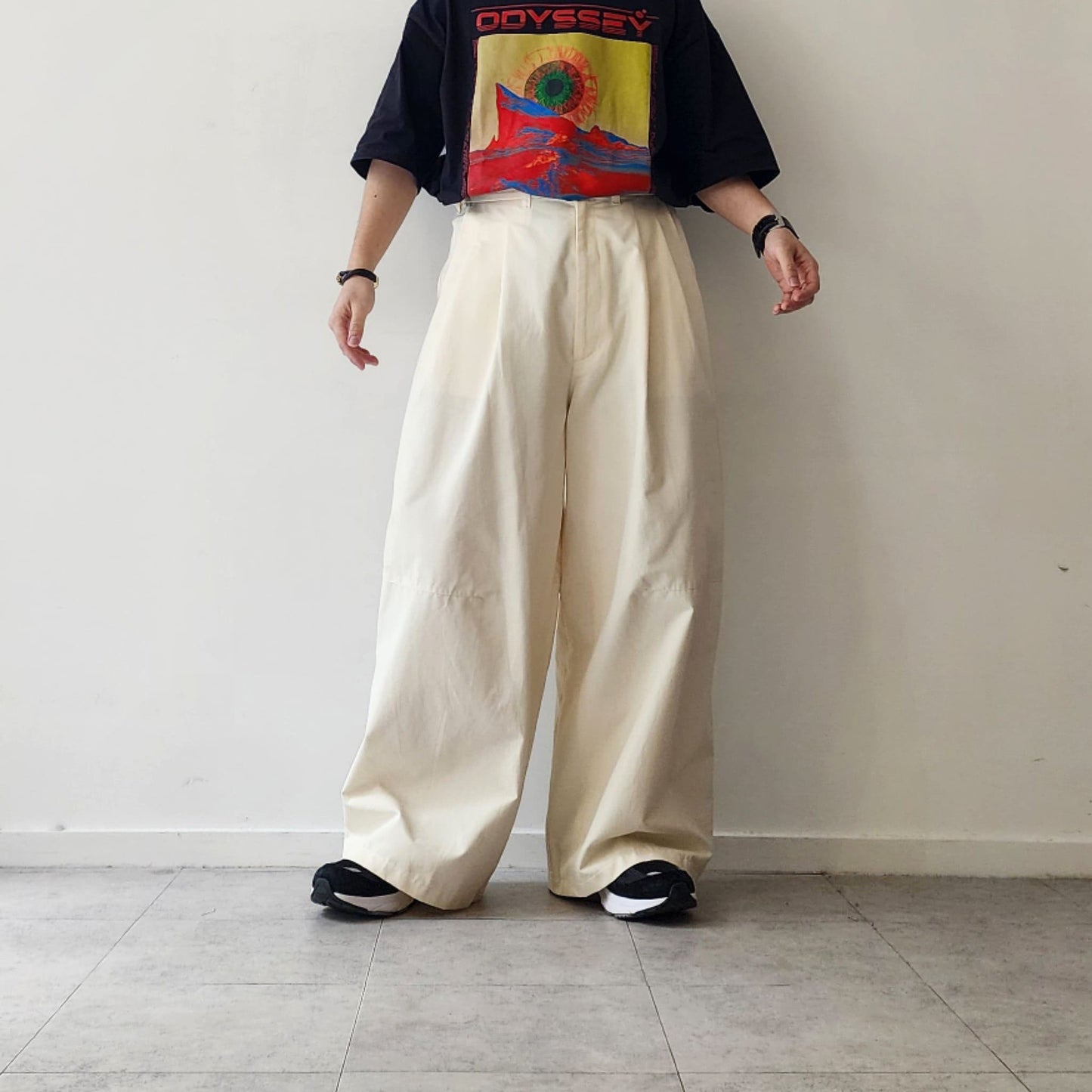 TREE AND BRANCH / Ex. Wide Tuck Pants
