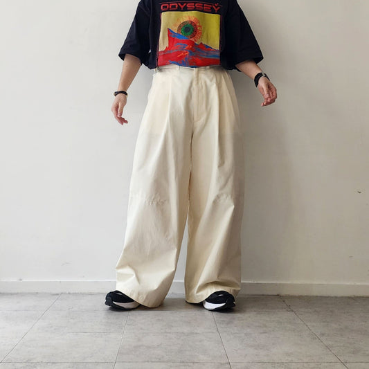 TREE AND BRANCH / Ex. Wide Tuck Pants