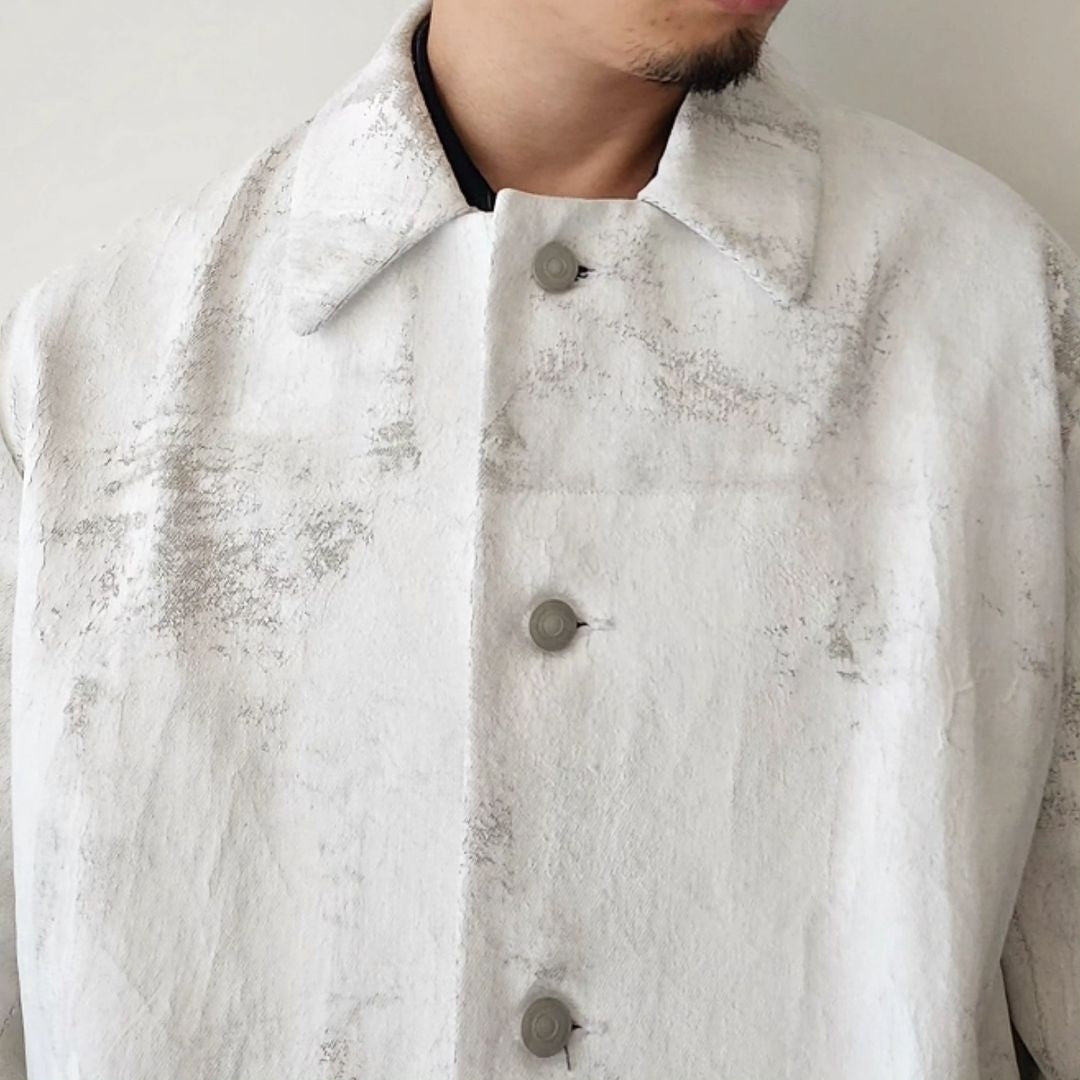 NOMAT / Car Coat (White Hand Painting)