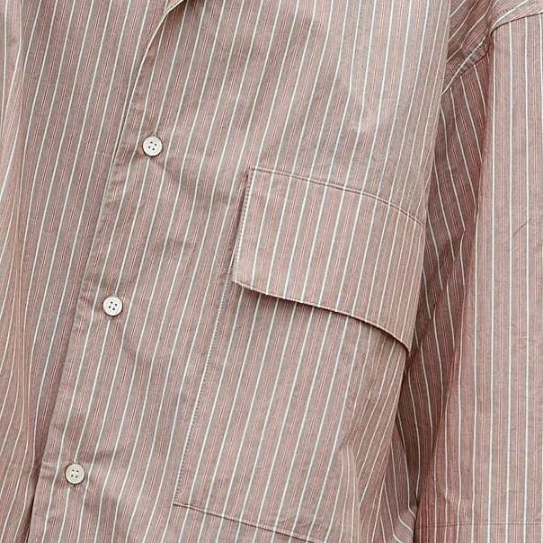 Oversized Stripe Cotton Collar Shirt (RyoTakashima x Tree And Branch)