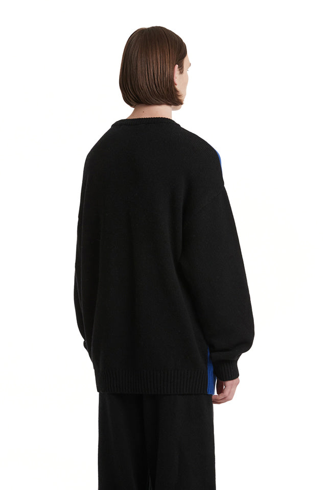 Ruffled Neck Knit Sweater