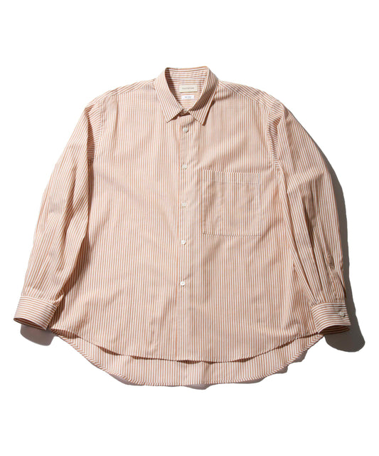 FACTOTUM / Voil Cotton Round Hem Shirt