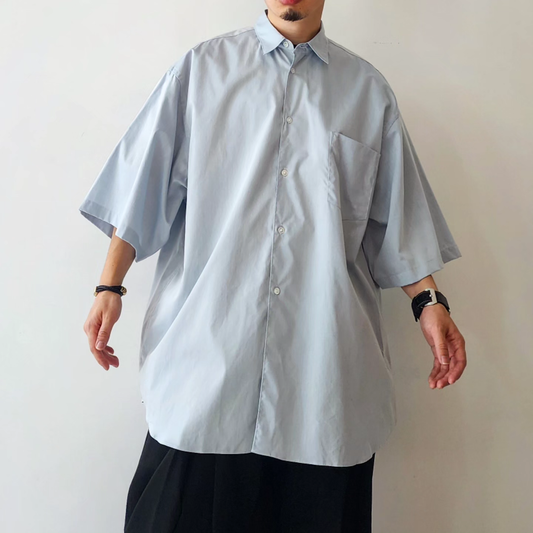 INTERIM / Hyper Big 200/2 Supima Twill S/S Regular Collar Shirt