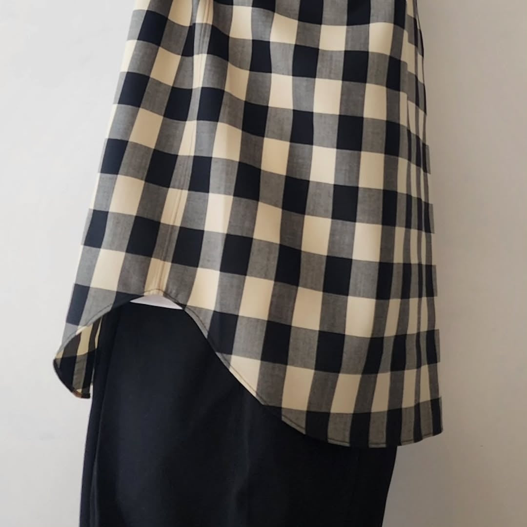 WELLDER / Check Wide Silhouette Shirts