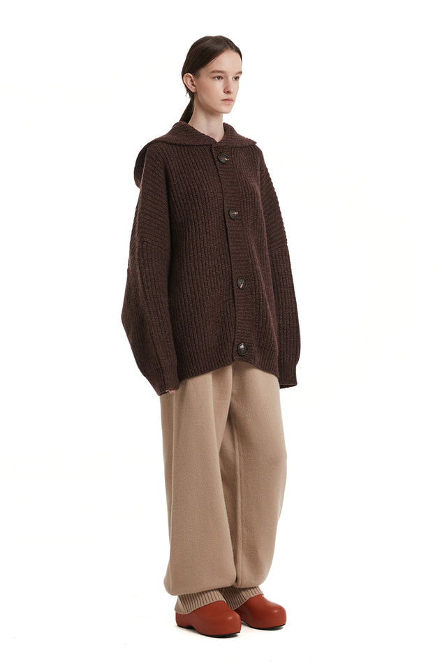 Hoodie Knit Cardigan