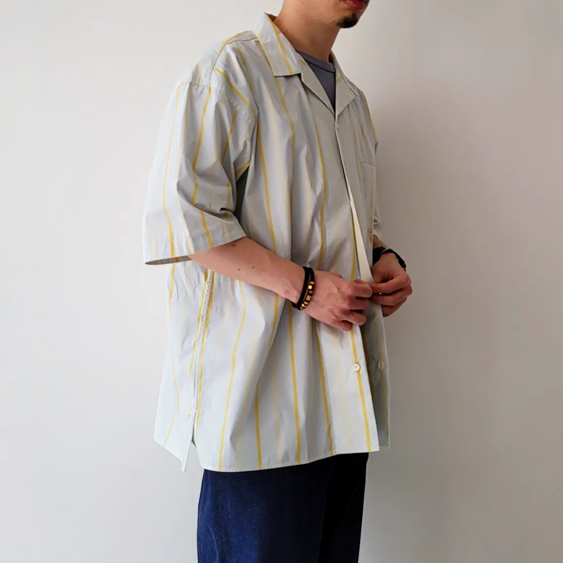 Fireworks Shirt (Sax Yellow Stripe) 