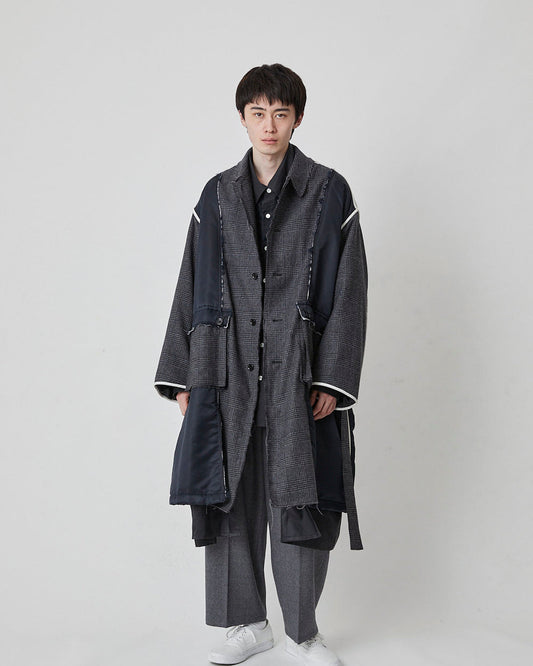 DISCOVERED / Inside Out Check Nylon Coat