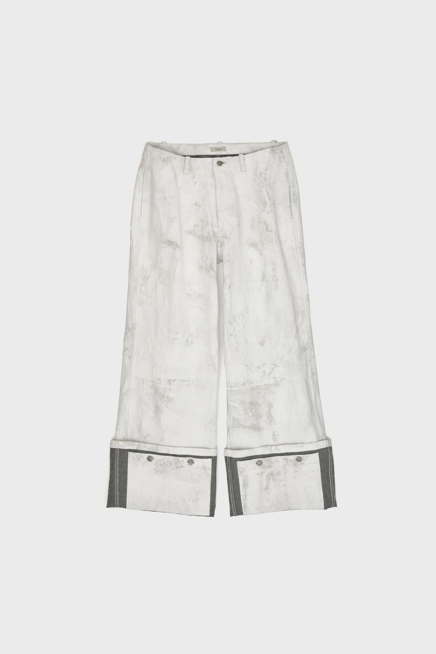 NOMAT / Hem Pocket Pants (White Hand Painting)