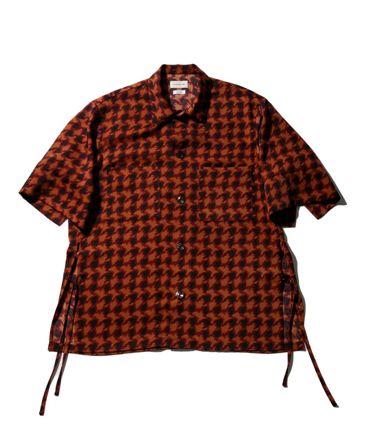 FACTOTUM / Satin Printed Short Sleeve Shirt