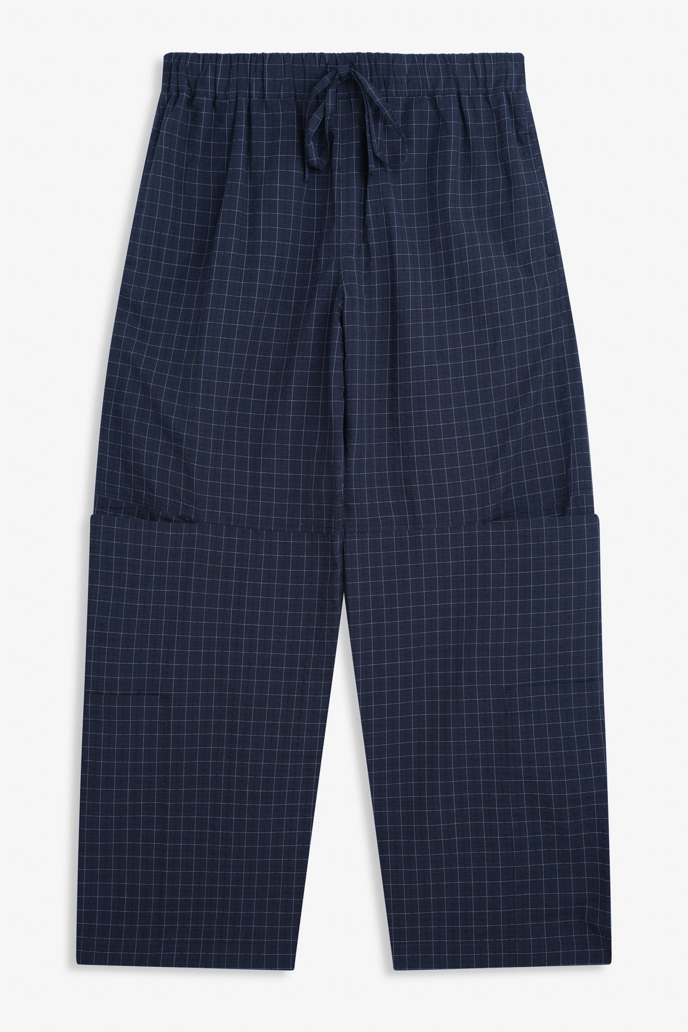 SAGE NATION / Parachute Trouser - Stone Blue Check
