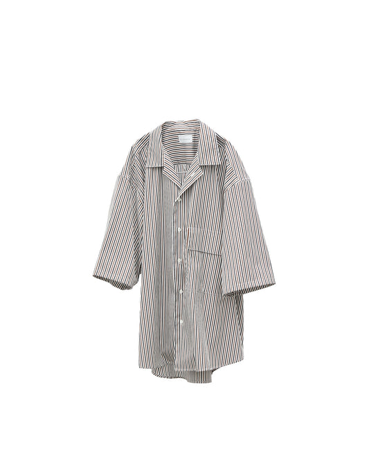 Oversized Stripe Cotton Collar Shirt (RyoTakashima x Tree And Branch)