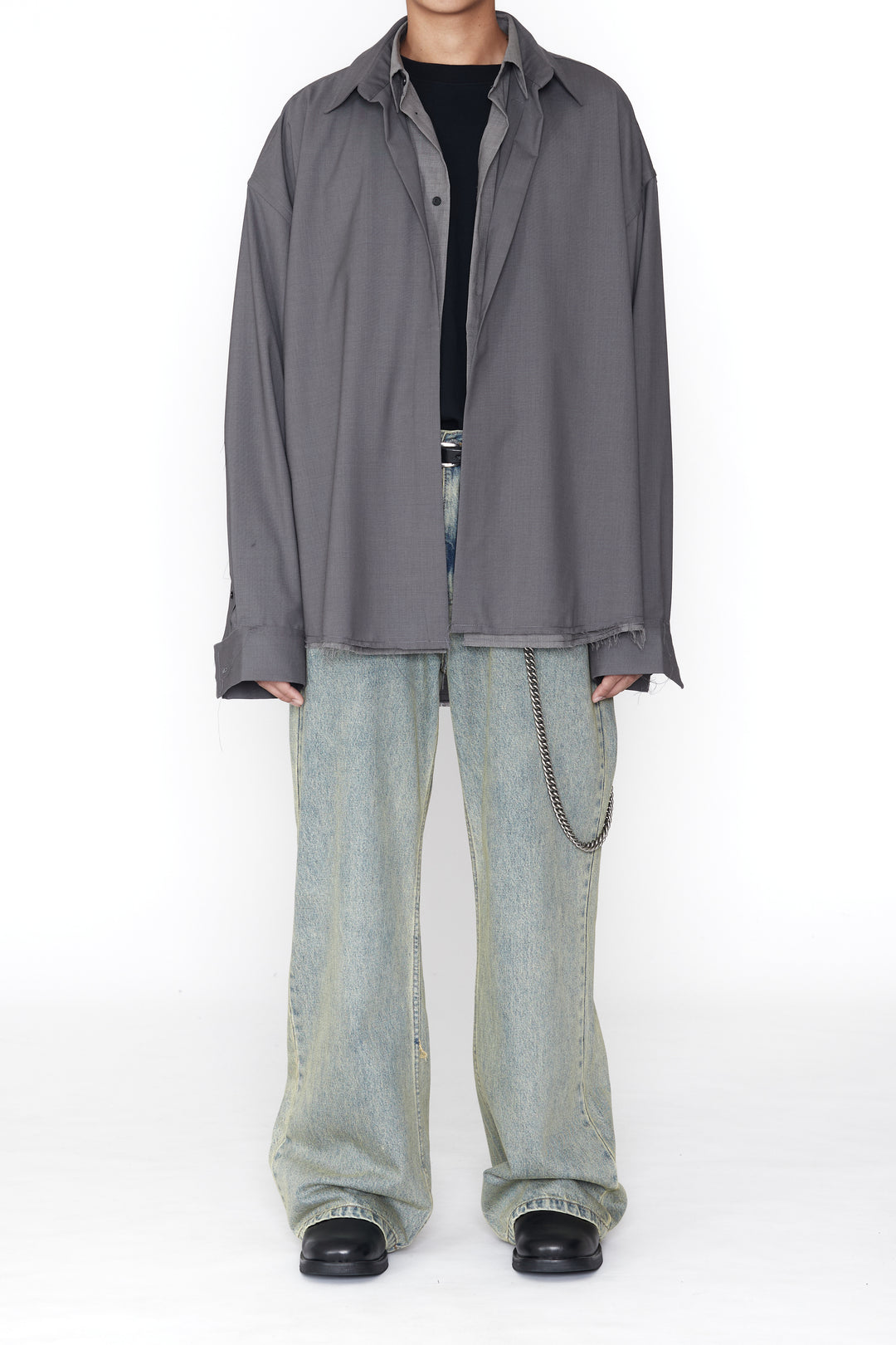 CODA / Dusty Grey 2 In 1 Double Layered Reversible Hybrid Shirt