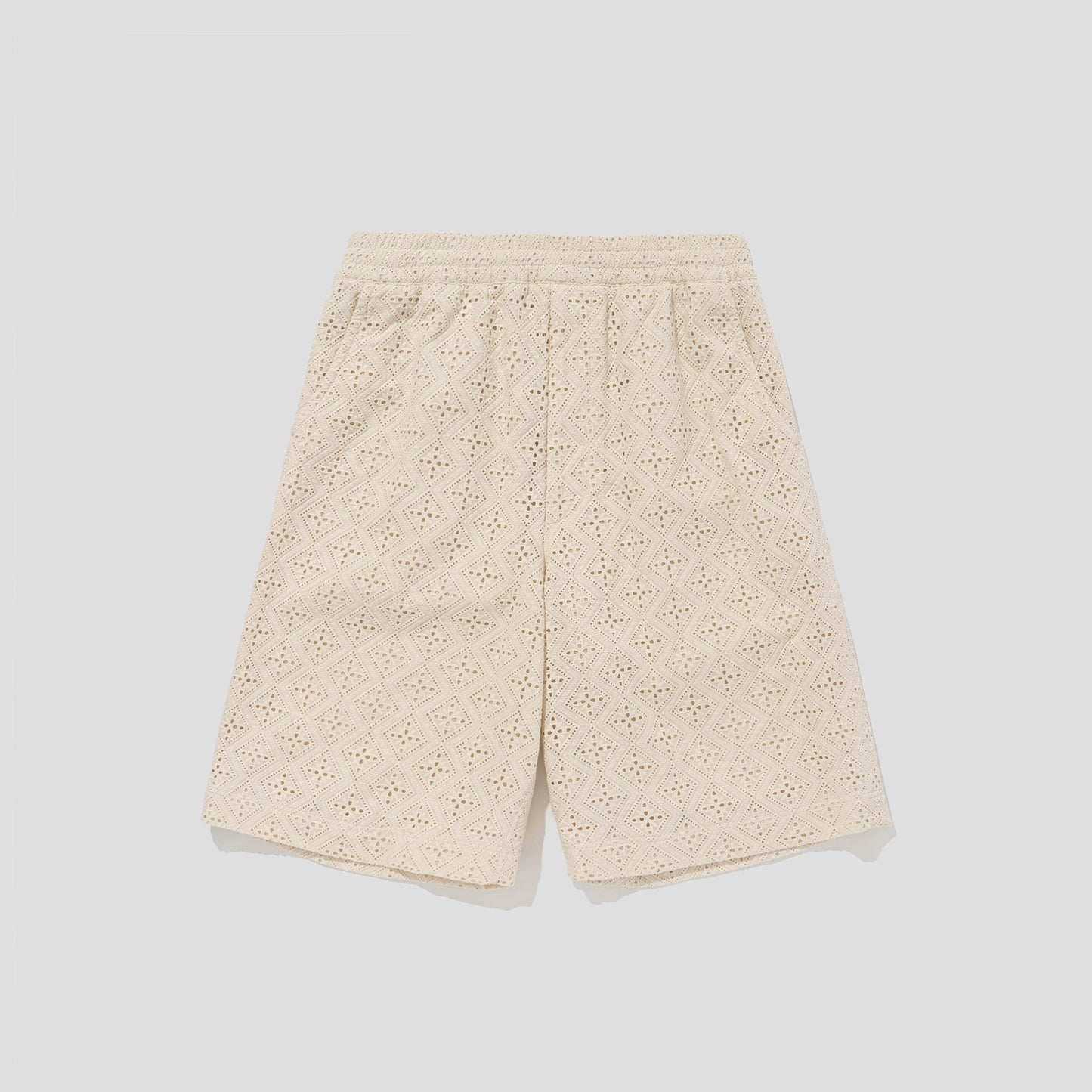MERELY MADE / Cream Merely Premium Flower Lace Wide Short